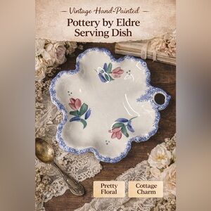 Vintage  ceramic leaf-shaped dish by Pottery by Levine, Inc